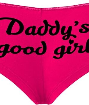 Daddy's Good Girl - DDLG Play Hot Pink Boyshort Panties With Adult Design