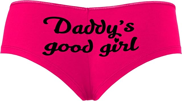 Daddy's Good Girl - DDLG Play Hot Pink Boyshort Panties With Adult Design