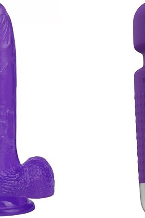 Harness Compatible 7 inch Dildo, Mini Halo Vibrator Bundle
