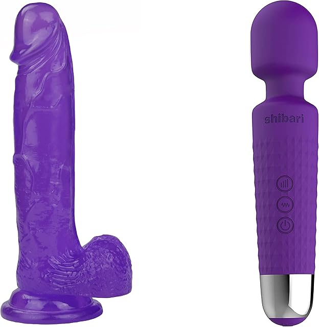 Harness Compatible 7 inch Dildo, Mini Halo Vibrator Bundle