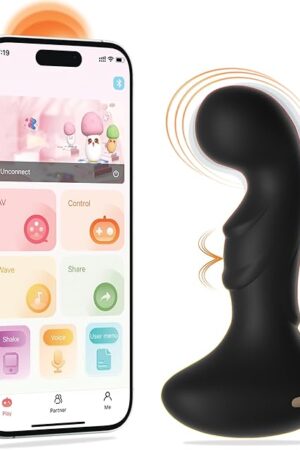 Anal Plug Adult Sex Toys with Unlimited Vibration, Vibrating Butt Plug Rechargeable Prostate Massager with Remote Control, Anal Dildo for Female Male, Buttplug Games for Gay Beginner Men Women
