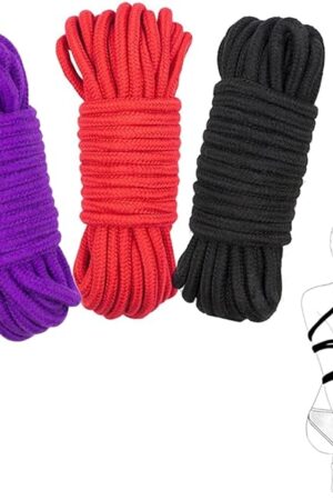 Bondage Restraints Sex Rope BDSM Kit for Women Sex Toys, 3Pack BDSM Bondage Rope Adult Sex Toys, Cotton Sex Rope BDSM Toys Sex Kit Bondage Gear & Accessories, Sex Restraints Adult Toys for Women Men