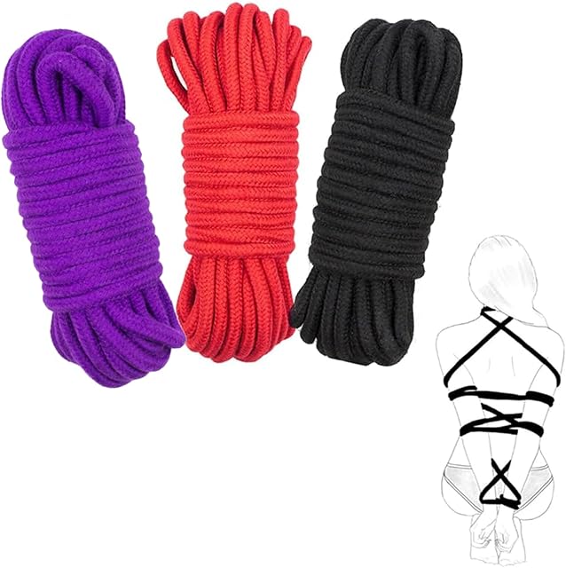 Bondage Restraints Sex Rope BDSM Kit for Women Sex Toys, 3Pack BDSM Bondage Rope Adult Sex Toys, Cotton Sex Rope BDSM Toys Sex Kit Bondage Gear & Accessories, Sex Restraints Adult Toys for Women Men