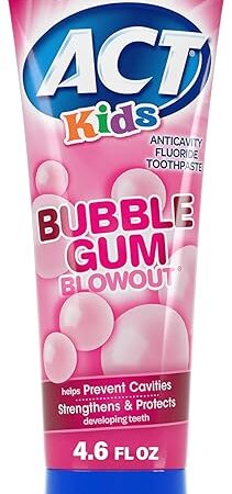 ACT Kids Anticavity Fluoride Toothpaste 4.6 oz. Bubble Gum Blowout