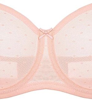 Women's Mesh Strapless Bra Sheer Unlined See Through Underwire Bras Plus Size