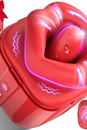 Vibrator Tongue Toy for Women - 6D Real Touch Big Mouth Sucking Vibrator Adult Toys, Discreet Mini Vibrators Rose Sex Toy, Clit Nipple Toys & Clitoral Pump Vibrater Mimic Oral Sex, Vibradores Sexual