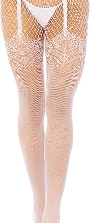 Women's Fishnet Tights with Faux Garter Belt