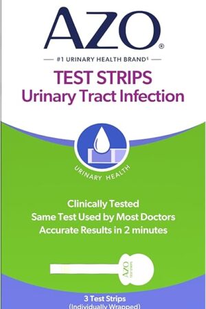 AZO Urinary Tract Infection (UTI) Test Strips, Accurate Results in 2 Minutes, FSA/HSA Eligible, Clinically Tested, Easy to Read Results, Clean Grip Handle, from The #1 Most Trusted Brand, 3 Count