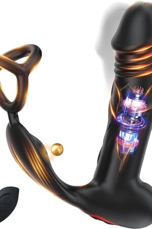 Anal Plug Adult Sex Toys with Vibrating Cock Ring - 10 Vibration Modes Butt Plug Anal Toys Anal Vibrator Dildo with Remote Control, Prostate Massager Male Anal Sex Toys for Men Gay Couple Pleasure