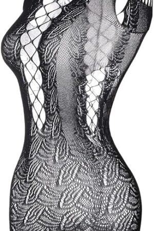 Women's Mesh Lingerie Fishnet Babydoll Mini Dress Free Size Bodysuit