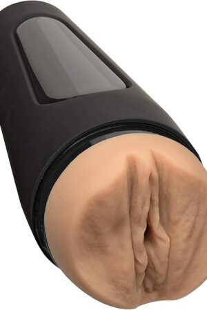 Doc Johnson Main Squeeze - Girls of Social Media - Viking Barbie - Squeeze Plate for Precise Pressure - Twist End Cap to Control Suction - Discreet Premium Stroker - Male Masturbator, Vagina, Vanilla