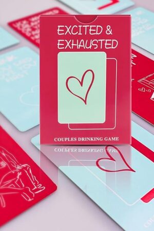 Excited & Exhausted Couples Drinking SX Game Fun Adult Party Game Drinking Games for Date Nights