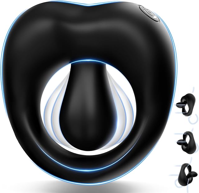 Vibrating Cock Ring Sex Toys - Sobtik 360? Adjustable Penis Ring with Bead Prostate & Clitoral Stimulator, 10 Vibration Modes Male Vibrator Sex Toy for Men Couples Adult Sex Toy