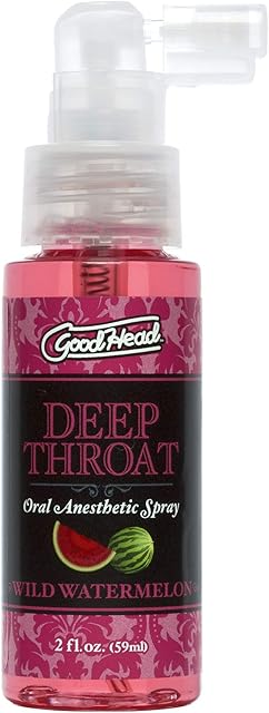 Doc Johnson GoodHead - Deep Throat Spray - Numbs Throat - Relaxes Gag Reflex - Watermelon - 2 fl oz(59 ml)
