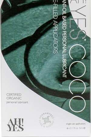 AH! YES Coco Plant-Oil Lubricant (6 x 0.17 Fl Oz Applicators)