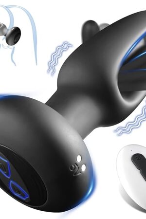 Anal Plug Flapping Anal Vibrator Prostate Massager, Vibrating Butt Plug with 10 Flapping & Vibration Modes, Male Prostate Toy Remote Control Buttplug Adult Anal Sex Toy for Men