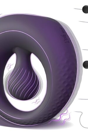 Vibrating Cock Ring with 360? Adjustable Bead Clitoral Stimulator, Pleasure Penis Ring Vibrator Couples Adult Sex Toys for Men Women, LITLLS Soft 8 Vibrations Male Couple Sex Toy Game for Men