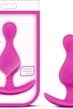 Blush Novelties Explore - Platinum Puria Silicone with Ultrasilk Anal Plug - Anchortech for Comfort and Safety - StayPut Design Keeps Butt Plug in Place - Soft and Pleasurable Sex Toy for Women - Pink