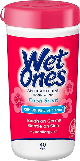 Wet Ones Antibacterial/Hand Wipes,/Fresh Scent Wipes | Antibacterial Wipes, Hand Sanitizer Wipes, Wet Ones Wipes, 40 ct. Canister