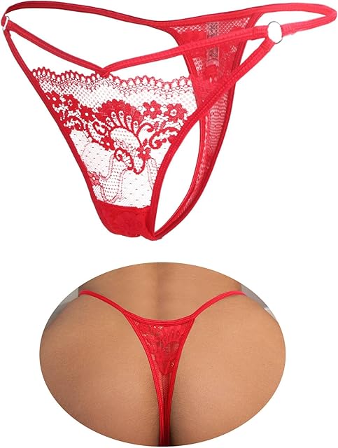 Lace G-String Thongs for Women Sexy Cheeky Underwear Panties T-back Thong Soft Breathable Tanga Lingerie
