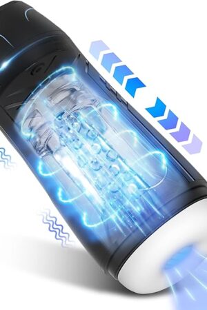 Automatic Male Masturbators, Efgove Sex Toys for Men Sucking Male Masturbator with 3 Suction & 3 Vibration & Electric Penis Vacuum Pump(Black)