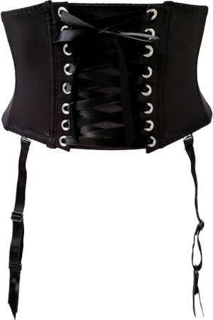 Black Waist Training Removable Strap Women Sexy Garter Belts for Stocking S700