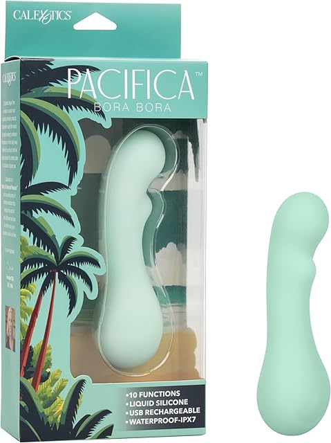 CalExotics Pacifica Bora Bora 10 Modes G Spot Vibrator for Women with Bulbous Accent and Waterproof Body Safe Silicone - SE-4210-15-3
