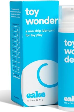 Hello Cake Toy Wonder, Thick Water-Based Personal Lubricant for Use with Adult Toys, Non-Drip Jelly Lube for Men, Women, and Couples, 1.7 fl oz