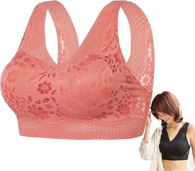 Breezy Bloom Bras for Women, Breezybloom - Sexy Beautiful Back Breathable Thin Bra, Seamless Lace Sports Bra