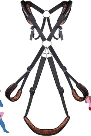 BDSM Sex Bondage Sex Swing with Waist Straps Support,Couples Sex Toys Adjustable Straps Soft Plush Padding Mat,Sex Restraints Love Slings Bondage Gear,Holds up to 300lbs