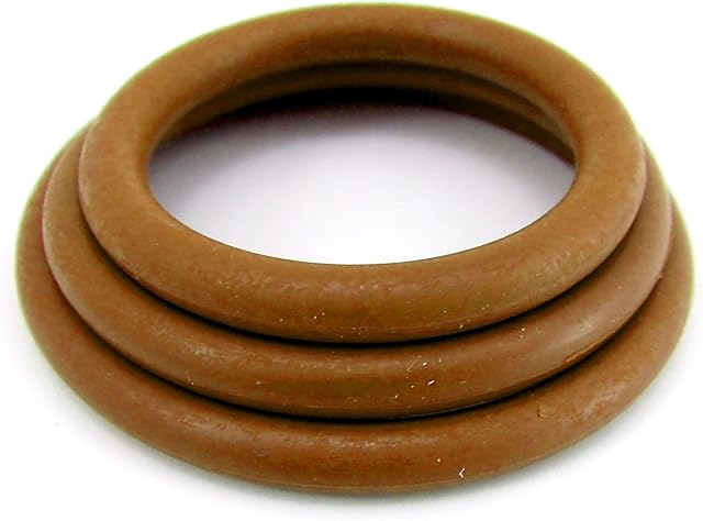 Heart 2 Heart Cock Ring - Nitrile - 3 Pc Set - Brown