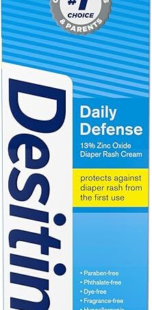 Desitin Daily Defense Baby Diaper Rash Cream with Zinc Oxide to Treat, Relieve & Prevent diaper rash, Hypoallergenic, Dye-, Phthalate- & Paraben-Free, 48 oz