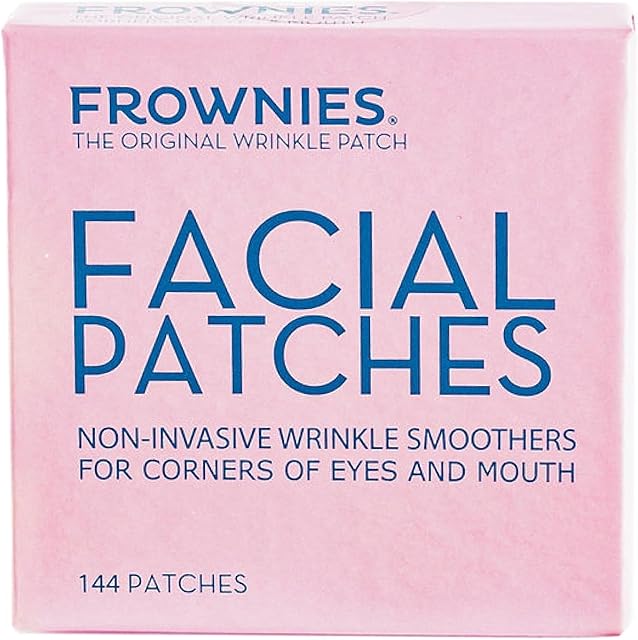 Frownies Facial Patches for Wrinkles on the Corner of Eyes & Mouth - Hypoallergenic Anti-Wrinkle Face Tape - Wrinkle Patch to Smooth & Soften Crow?s Feet & Smile Lines - For Overnight Use, 144 Patches