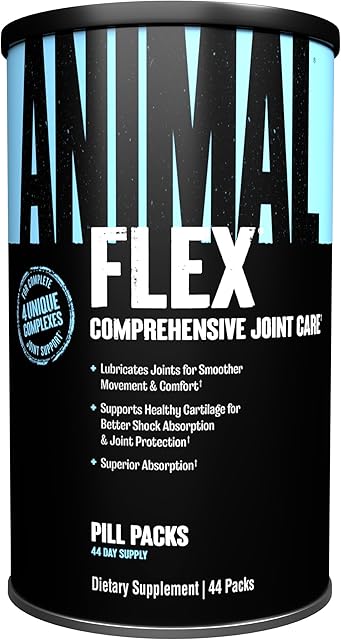 Animal Flex - Glucosamine Chondroitin Joint Supplement for Women and Men Discomfort with Turmeric, MSM, Boswellia for Cartilage, Joint Health, Muscles, Back, Knees, Shoulder, and Hip, 44 Packs