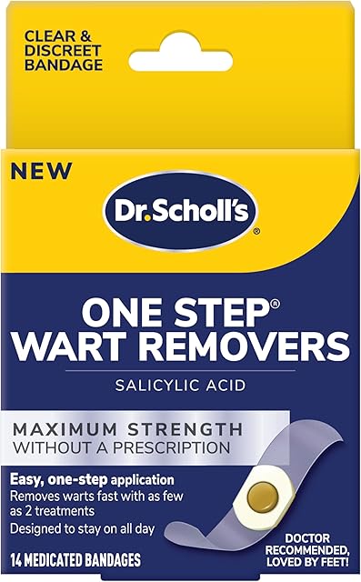 Dr Scholl's ONE-Step WART REMOVERS, 14 ct // Removes Warts in As Few As 2 Treatments, Maximum Strength, Easy One-Step Application, Stays on All Day