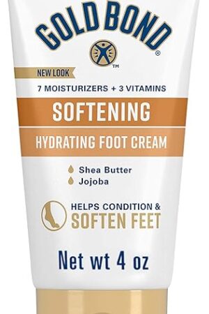 Gold Bond Softening Foot Cream, 4 oz, With Shea Butter to Soften Rough & Dry Feet