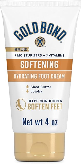Gold Bond Softening Foot Cream, 4 oz, With Shea Butter to Soften Rough & Dry Feet