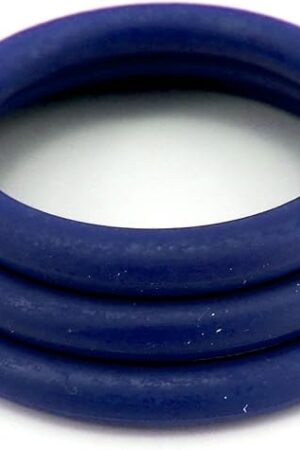 Heart 2 Heart Cock Ring - Nitrile - 3 Pc Set - Dark Blue