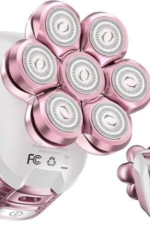 Electric Razors for Women Legs: 5-in-1 Rechargeable Body Shaver - Waterproof Wet Dry Hair Remover - Trimmer for Lady Face Underarms Public Men