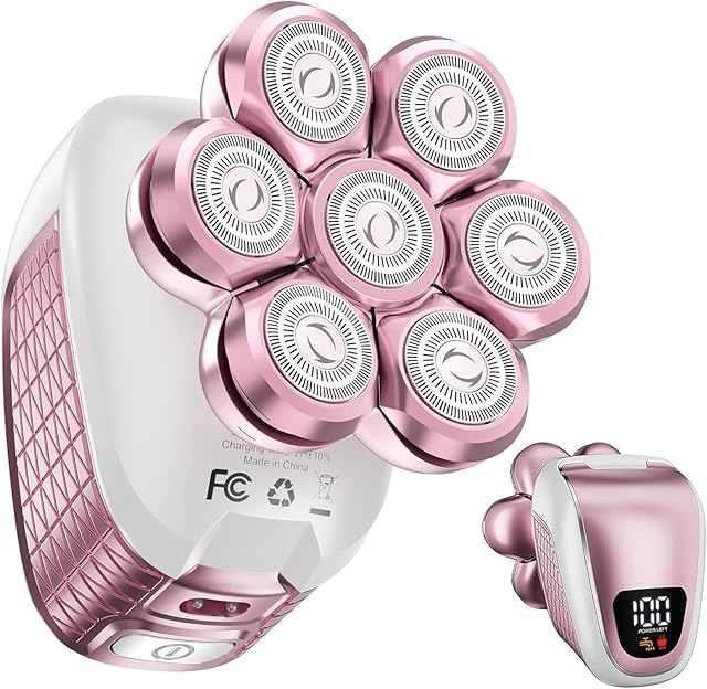 Electric Razors for Women Legs: 5-in-1 Rechargeable Body Shaver - Waterproof Wet Dry Hair Remover - Trimmer for Lady Face Underarms Public Men