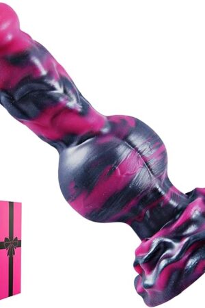 26" Diameter Large Dog Knot Dildo with Strong Suction Cup, 93 Inch Soft Silicone Realistic Monster Knotted Dildo Fantasy for Women Men, 8" Thick G-spot Anal Prostate Alien Dragon Penis Gay Sex Toy