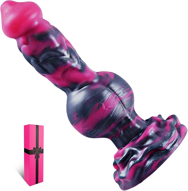 26" Diameter Large Dog Knot Dildo with Strong Suction Cup, 93 Inch Soft Silicone Realistic Monster Knotted Dildo Fantasy for Women Men, 8" Thick G-spot Anal Prostate Alien Dragon Penis Gay Sex Toy