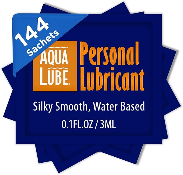I Personal Water Based Lubricant I Silky & Smooth I for Men and Women I Bag of 144 Count I 0.1 Fl Oz / 3 ml Each