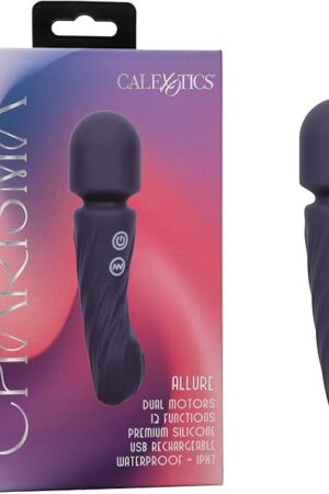 CalExotics Charisma Allure 12 Modes Rechargeable Waterproof Silicone Vibrator Wand Massager with Flexable Head - SE-2099-20-3