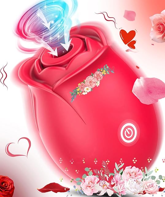 2024 Rose Vibratoer Stimulant Licking Sucking Silent Multi Frequency Massage Stick Women's Gift F080301