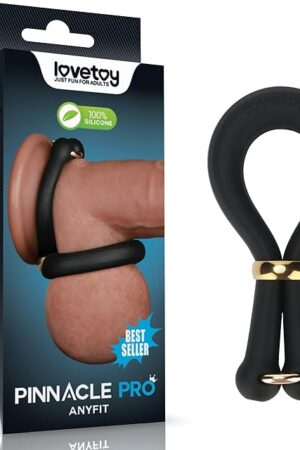 AnyFit Penis Ring Sleeve with Adjustable Metal Cock Ring Extender Enlarger Stretcher, Silicone Cockring Dick and Ball Stretcher for Men Erection Anillos para Pene