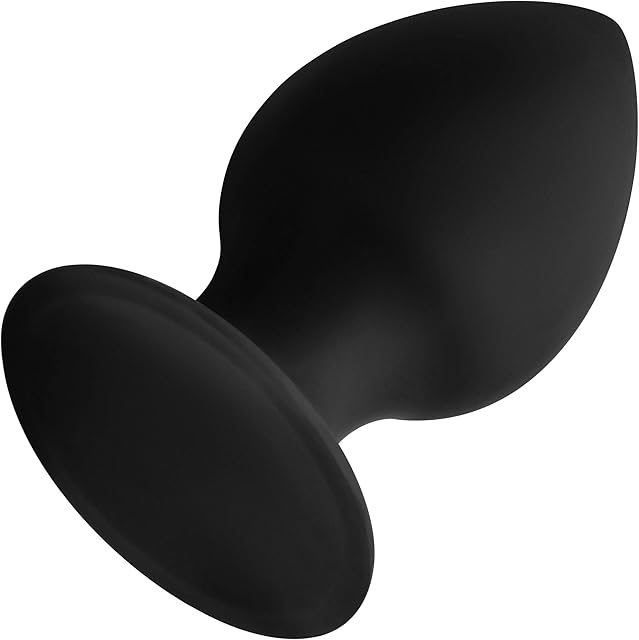 Forto Silicone F-98 Butt Plug for Men and Women - Erotic Anal Plug Dildo (Silicone - Black, Large)