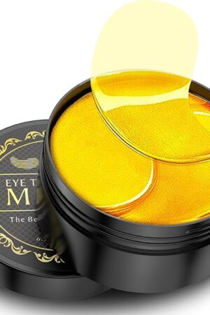 24K Gold Under Eye Patches - 60 Pack for Puffy Eyes, Dark Circles, Bags & Wrinkles with Collagen & Hyaluronic Acid