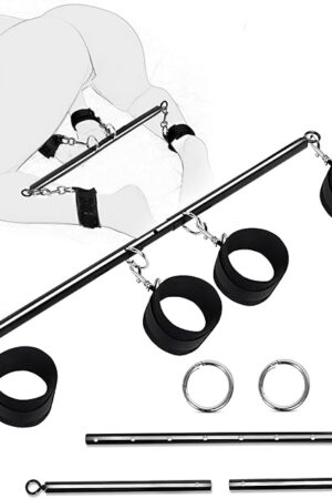 BDSM Spreader Bar Couples Sex Toys, Bondage Restraints with Adjustable Handcuffs, Adjustable BDSM Sex Bar Toys Detachable, Bondage Set Adult Sex Toy for Couple