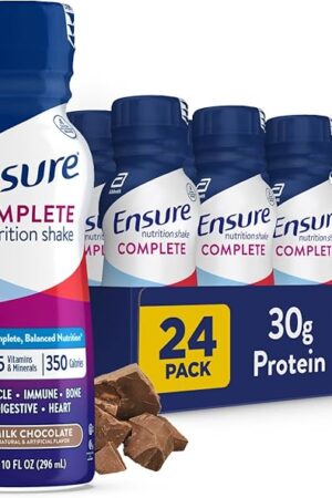 Ensure COMPLETE Milk Chocolate Nutrition Shake, Complete, Balanced Meal Replacement, Ready To Drink, 30g Protein, 25 Vitamins & Minerals, 10 fl oz?24 Pack